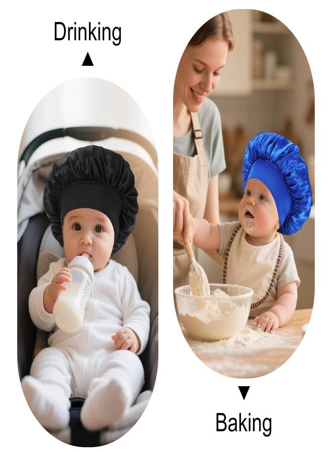 JOLYEAK 3 PCS Baby Bonnets for Sleeping,Baby Satin Silk Hair Bonnet,Infant Sleep Cap Hair Bonnet - Image 5